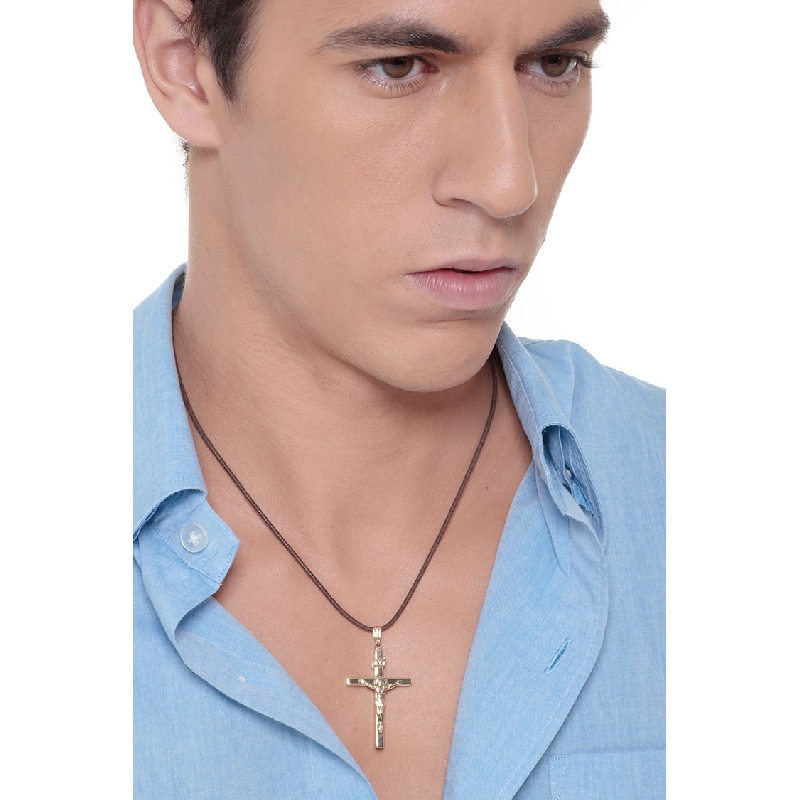 Kreuz Anhänger Gelbgold mit Christus