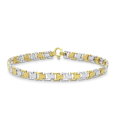 Herren Armband Weißgold Gelbgold 