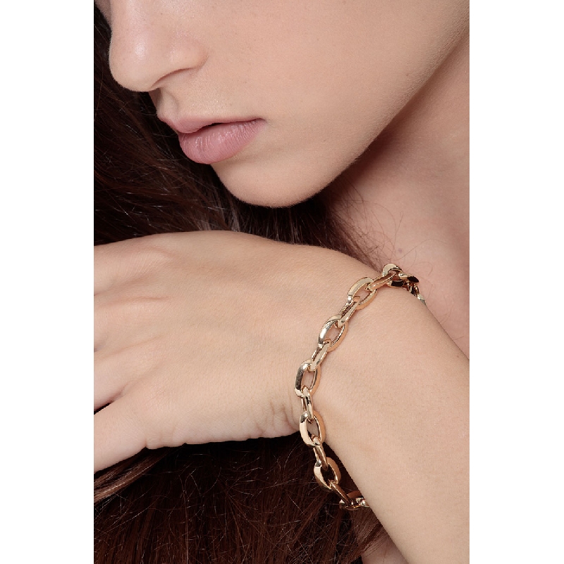 Gelbgold 18K Kettenarmband Damen, 19,5 cm