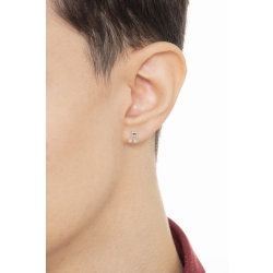 Einzelner Ohrring aus 18k Weißgold mit Musiknote 2