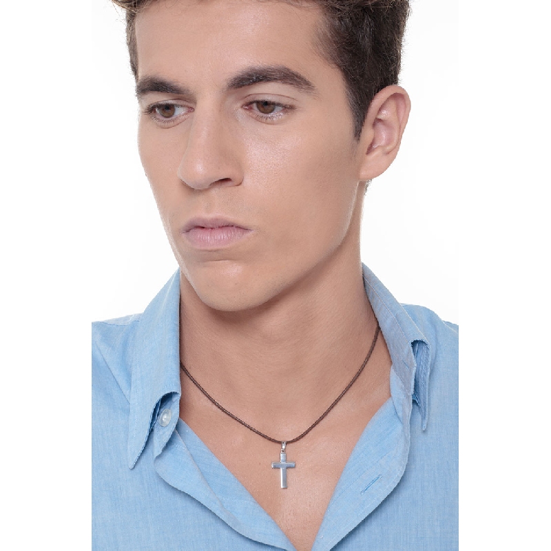 Weissgold Kreuz Anhänger 