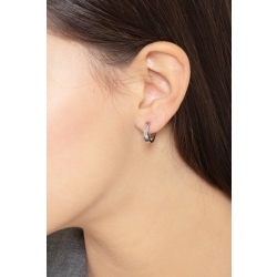 Klassische kleine Creolen aus Weißgold 18K 2