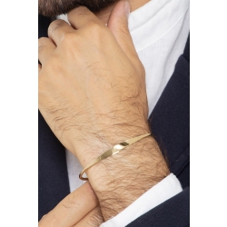 Armreif aus Gelbgold 750 mit Gravurplatte 2