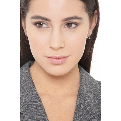 Weißgold Creolen Ohrringe Damen 