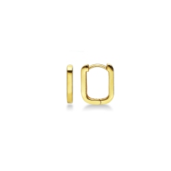 Viereckige Ohrringe Gelbgold 18 Karat