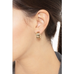 Creolen aus Gelbgold 750 mit bunten Zirkonia 2