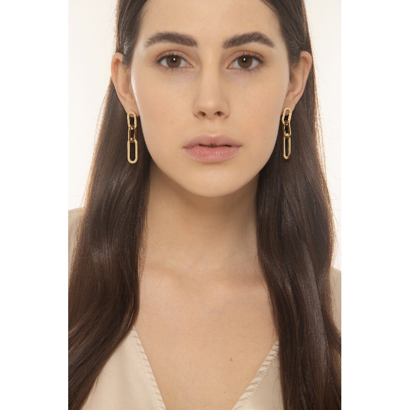 Paperclip Ohrringe aus Gelbgold 18K