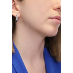 Torchon Creolen Damen Weißgold 750 2