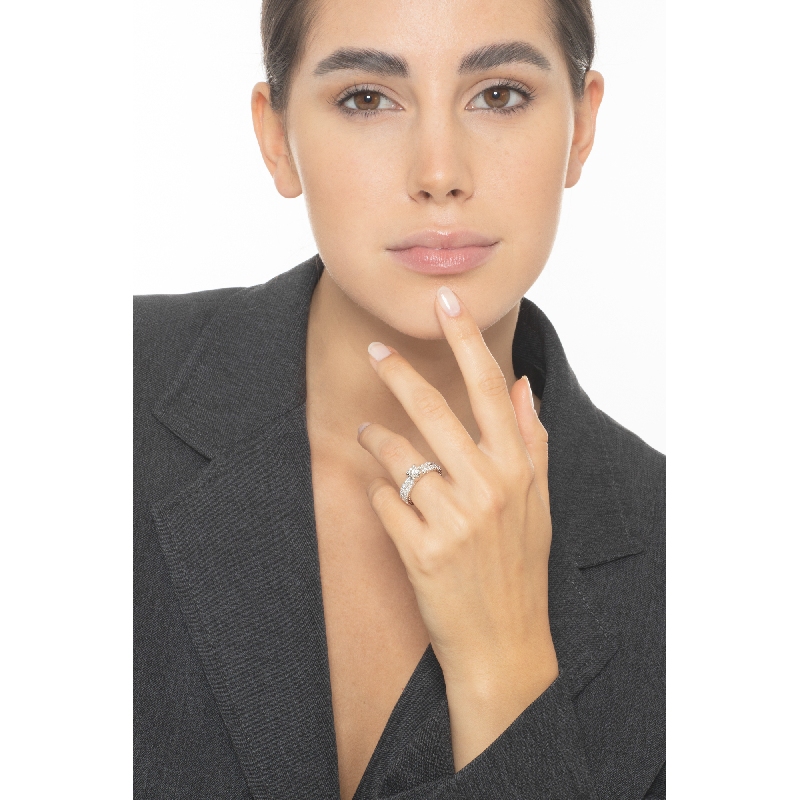 Verlobungsring Bandring mit Diamanten 