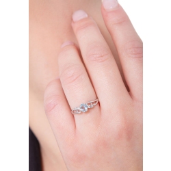 Aquamarin Ring Weißgold 750 mit Brillanten  2