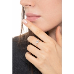 750er Roségold Aquamarin Ring mit Diamanten 2