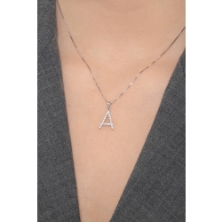Damenkette mit Buchstabe A aus Diamanten 2