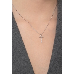 Weißgoldkette mit Diamantbuchstabe T 2
