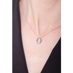 Initialen Kette O Weißgold und Diamanten 2