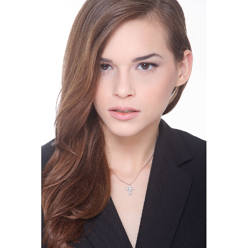 Weißgold 750 Kreuzkette aus Diamanten