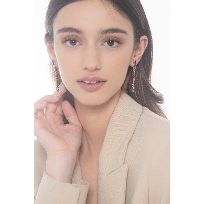 Ohrringe Weißgold mit Saphiren - Rainbow Kollektion