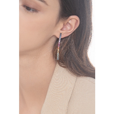 Ohrringe Weißgold mit Saphiren - Rainbow Kollektion