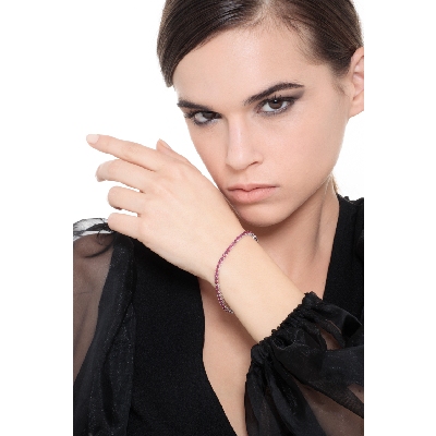 18K Weißgold Rubin Tennisarmband 3,10 mm