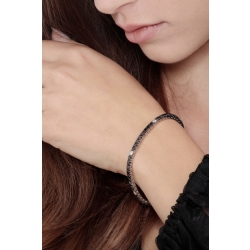 Tennisarmband Weißgold schwarzen weißen Diamanten 2