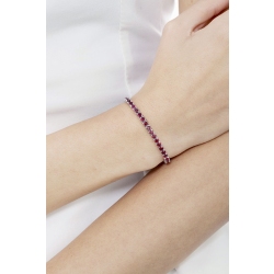 18K Weißgold Tennisarmband mit Rubinen  2