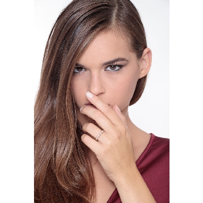 Memoire Ring mit Diamanten aus Roségold 18K