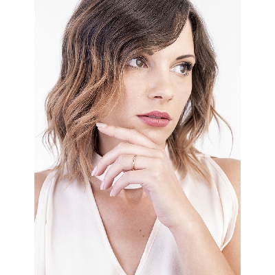 Schmaler Roségold 18K Vorsteckring 