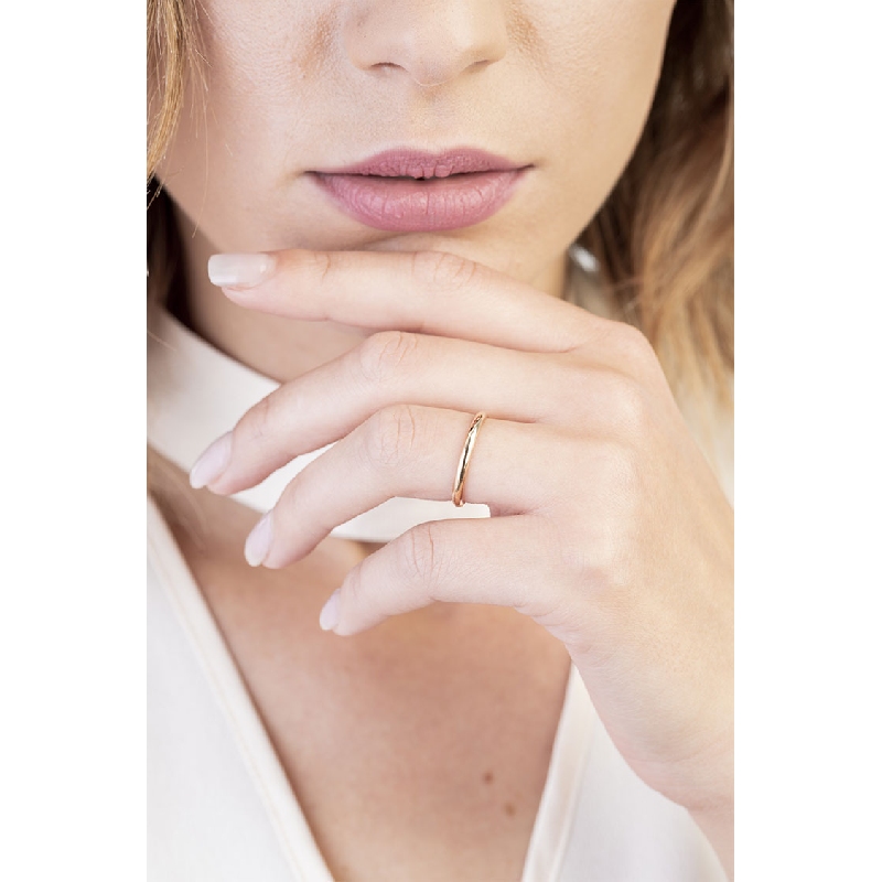 Schmaler Roségold 18K Vorsteckring 