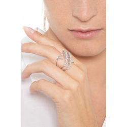 Weißgold 18K Designer Ring mit Diamanten 2