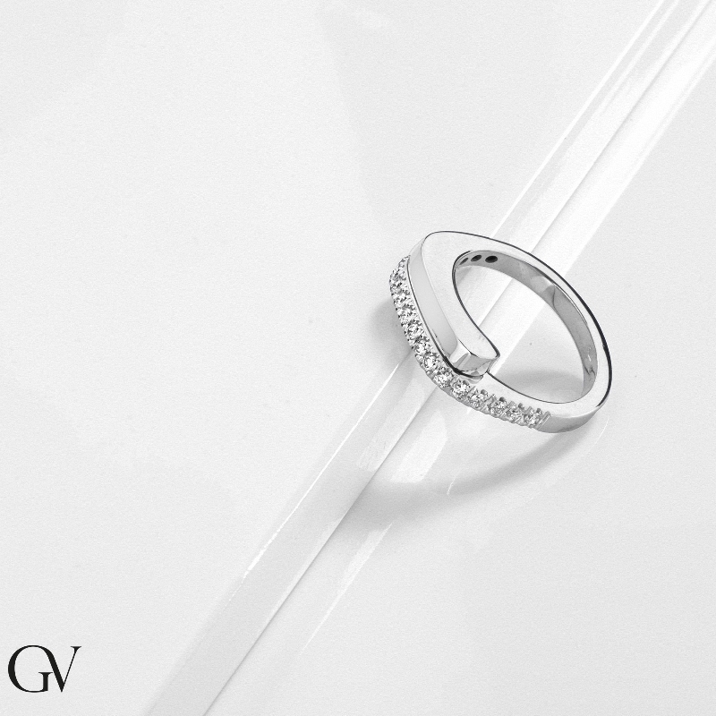 Toi et Moi Ring Weissgold mit Diamanten