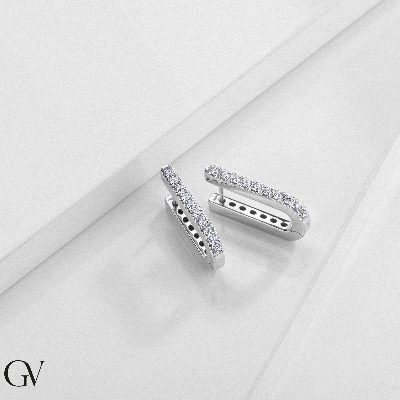 Ohrringe aus Weißgold mit Diamanten