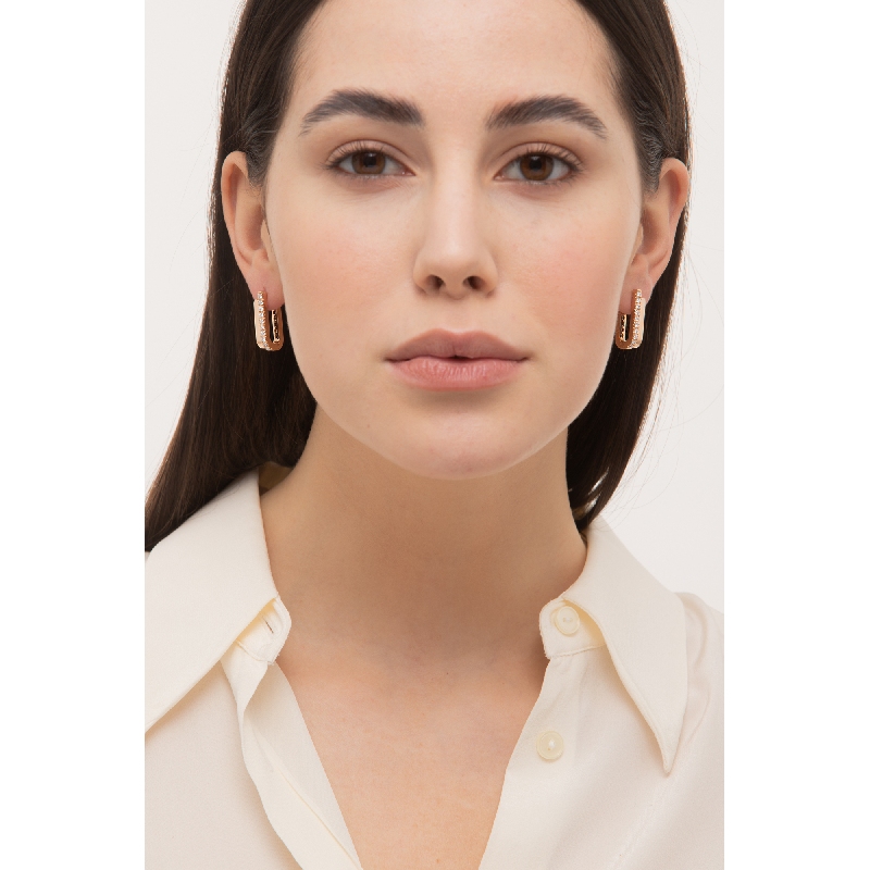 Roségold 18K Creolen mit Brillanten