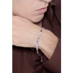 Herren Armband Weißgold 750 mit Plättchen 2