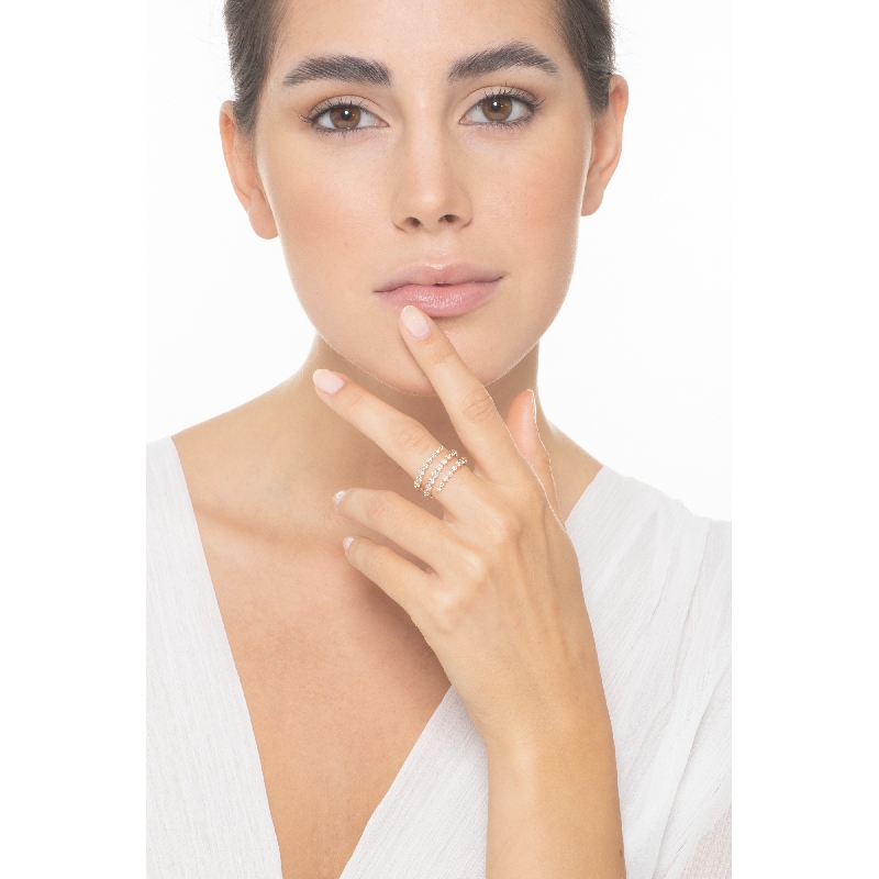 Roségold 750 Bandring mit Diamanten