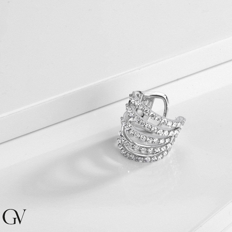 Damen Earcuff aus Weißgold 18k mit Brillanten