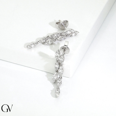 Weißgold 750 Diamant-Ohrhänger