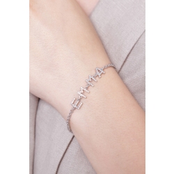 Armband mit Namen EMMA aus Weißgold und Diamanten 2