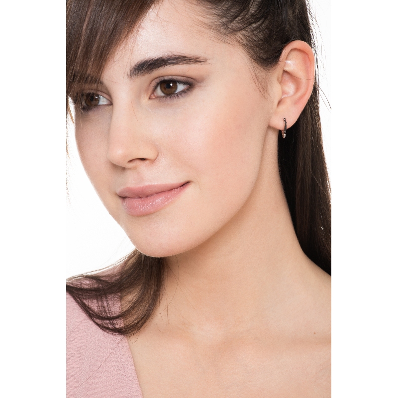 Ohrringe Weißgold mit schwarzen Diamanten in Rautenform