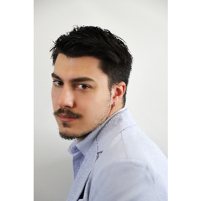 Einzelne Creole aus Weißgold 18k mit Diamanten für Herren 