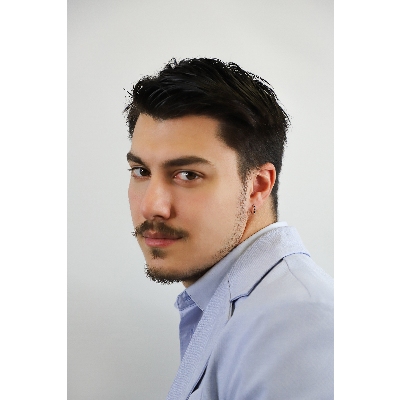 Weißgold 18K einzelne Creole Herren mit schwarzen Diamanten