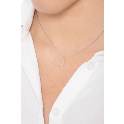 Weißgold 750 Kette mit Buchstabe J aus Diamanten  2