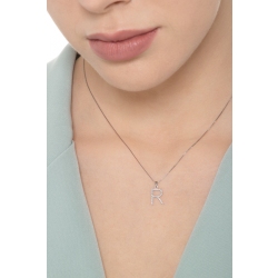 Buchstabenkette R aus Diamanten 750er Weißgold 2