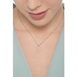 Buchstabenkette V 750er Weißgold Diamanten 2