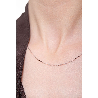 Weissgold 750 Rolò Kette, 45 cm