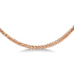 Godronierte Venezianerkette Roségold 750, 50 cm  2
