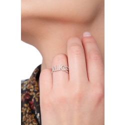 Ring mit Namen ALICE aus Diamantbuchstaben 2