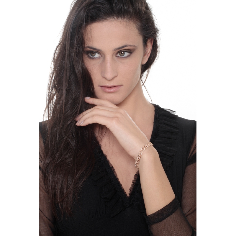 ICED OUT Armband aus Roségold 18K mit Diamanten 