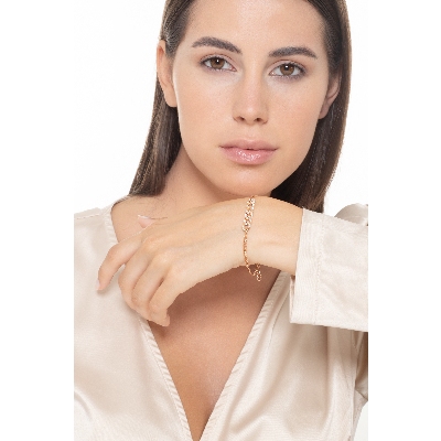 Armband Damen Roségold mit 6 Kettengliedern 