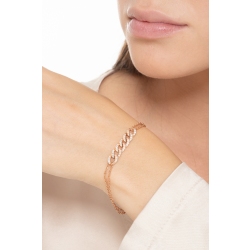 Armband Damen Roségold mit 6 Kettengliedern  2