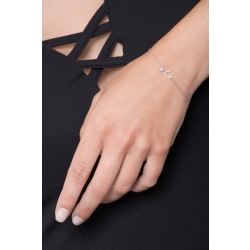 Weißgold 750 Armband mit Diamant-Buchstabe C 2