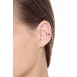 Earcuff aus Weißgold 18K mit Diamanten und blauen Saphiren 2